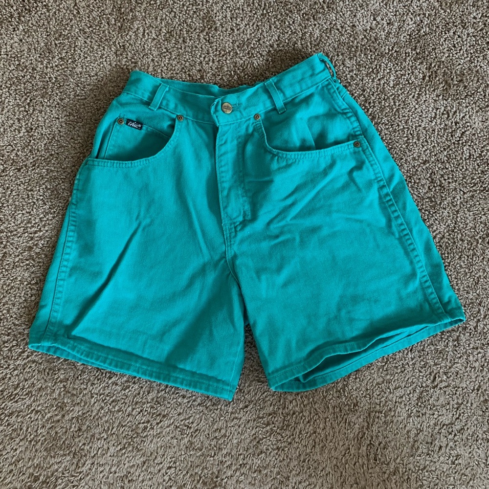 Vintage Teal High Waisted Shorts